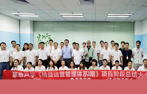 【優(yōu)制咨詢項目動態(tài)】豪恩聲學(xué)《精益運營HPS-I期：人效提升與精益車間》項目階段總結(jié)會報道